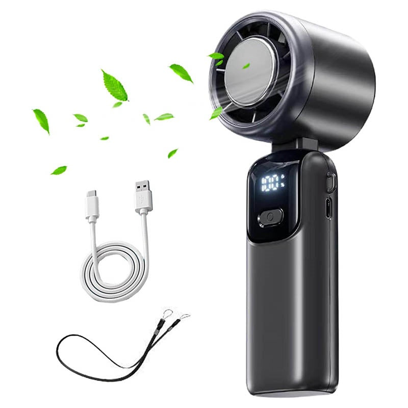 Portable Handheld Cooling Ice Fan Mini Turbo Fans Rechargeable Personal Fans