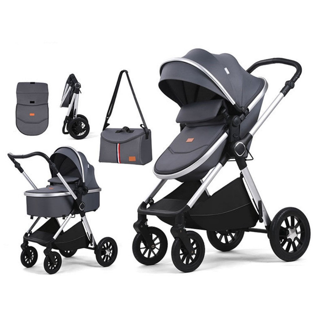 3-in-1 Foldable Pet Stroller For Small Dogs And Cats, Detachable Carrier With Storage Basket, 4 Wheels Dog Travel Carrier