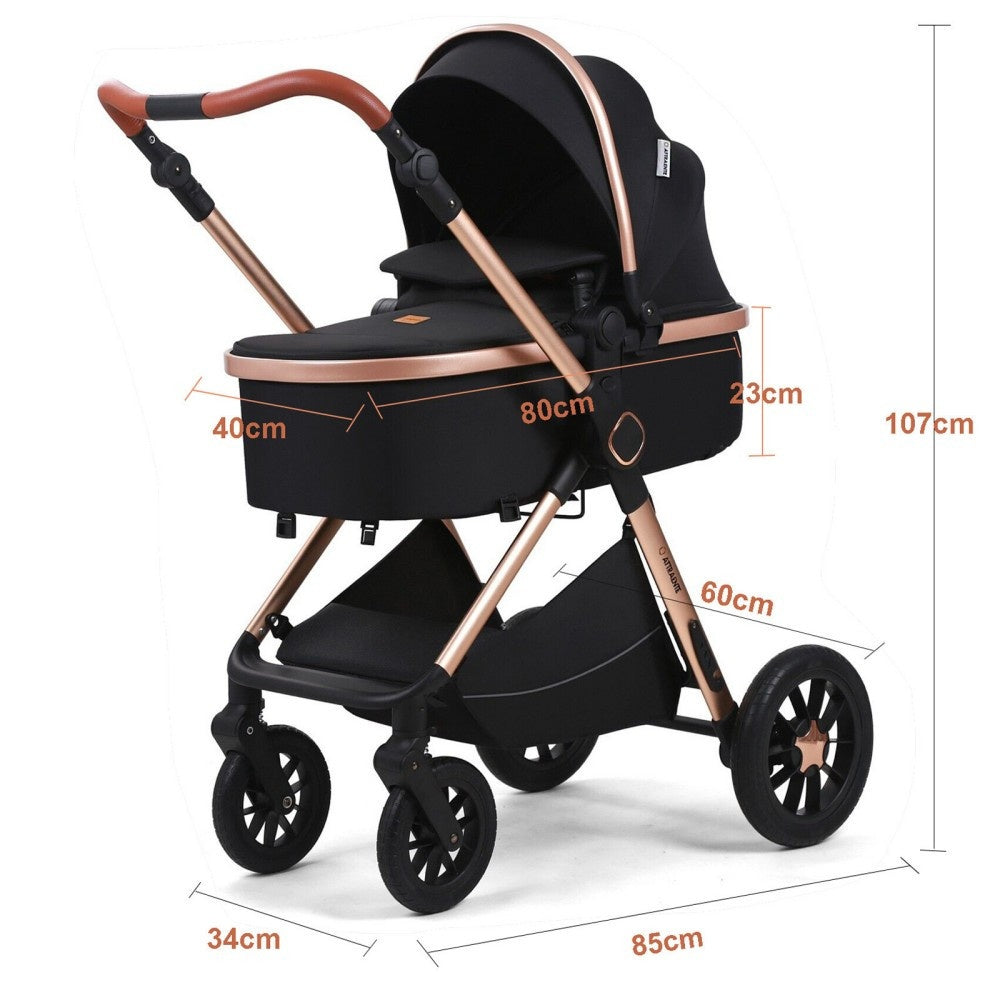 3-in-1 Foldable Pet Stroller For Small Dogs And Cats, Detachable Carrier With Storage Basket, 4 Wheels Dog Travel Carrier
