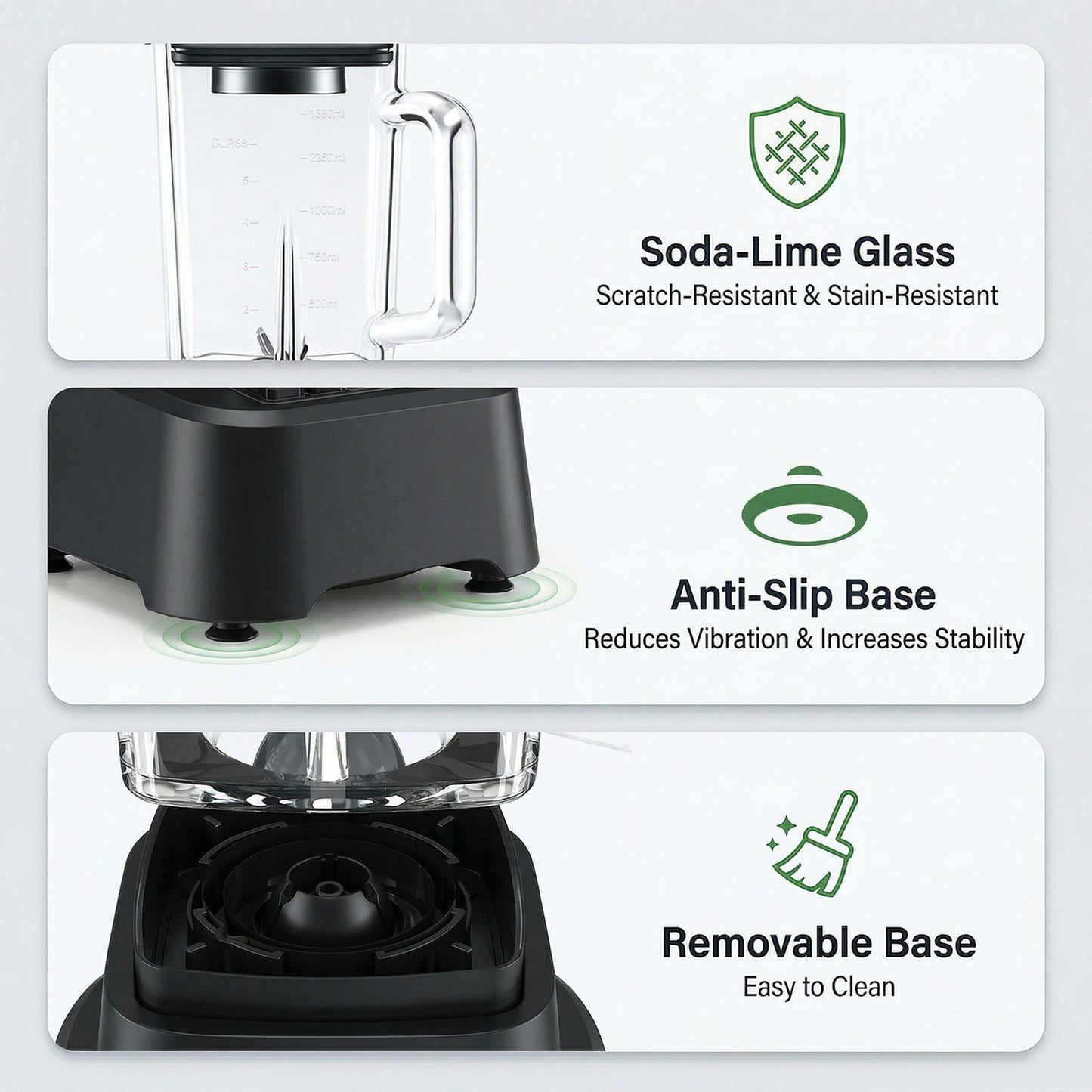 Professional Ice Cream Blender, Full-size Household Blender, Equipped With A 54-ounce Large-capacity Glass Cup