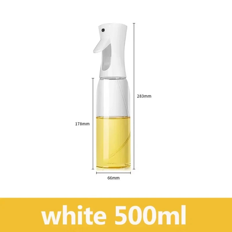200/300/500m LOil Spray Plastic Household Kitchen Oil Spray Bottle or Oil Brush Nebulizing Mist Filling Cooking Dual Use BBQ